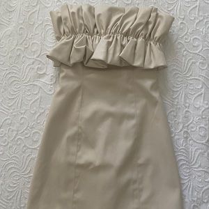 Do+Be Statement Maker Strapless Faux Leather Dress